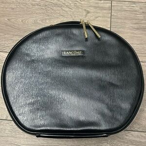 Lacome Paris Large Round Black Cosmetic Travel Bag